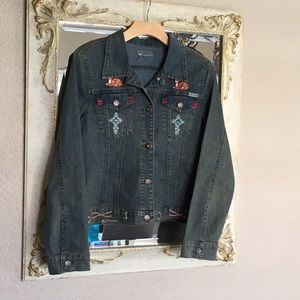 Max Studio Jeans. Embellished jean jacket